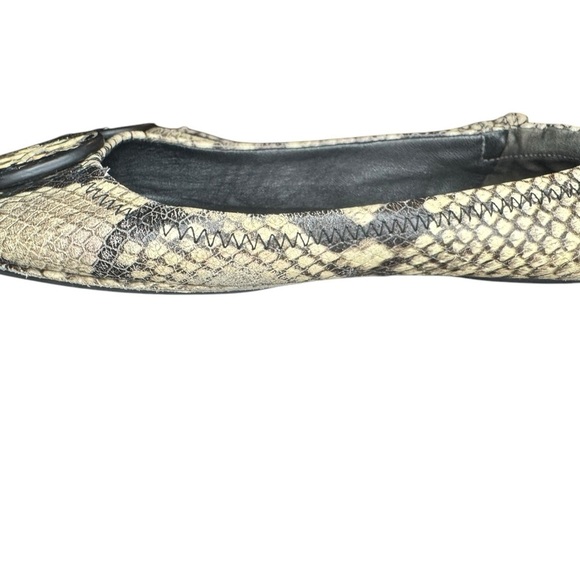 Tory Burch Minnie Flat Size 6.5 Snakeprint - Picture 7 of 11